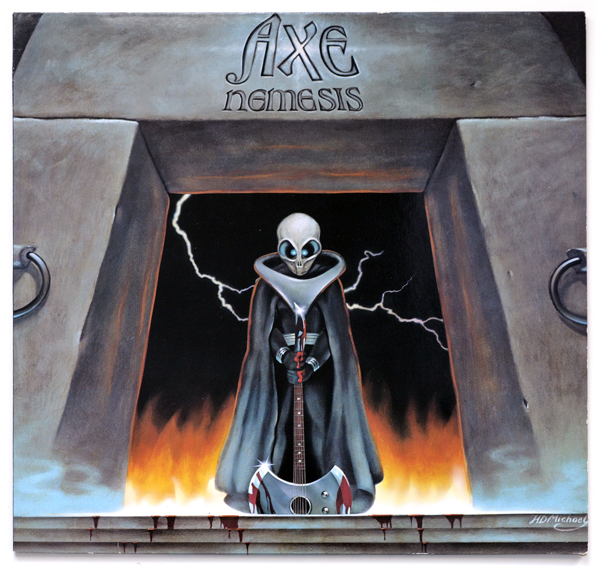 High Resolution Photo Album Front Cover of AXE - Nemesis https://vinyl-records.nl